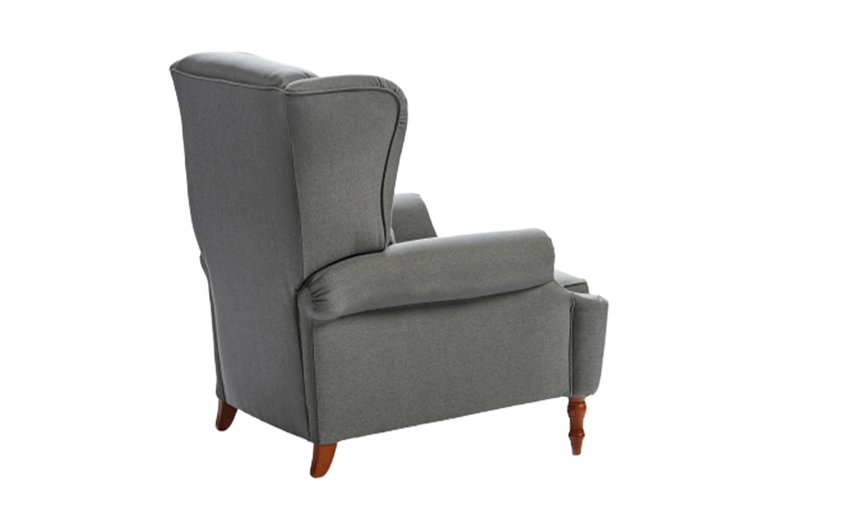 sillón relax reclinable clásico con patas de madera y gran confort
