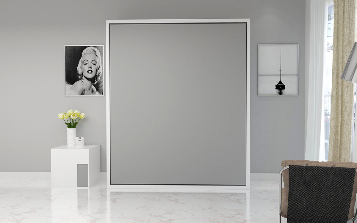 cama abatible lacada integrada con estilo en salón_cerrado